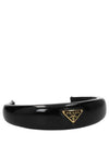 Venice Leather Headband Black - PRADA - BALAAN 1