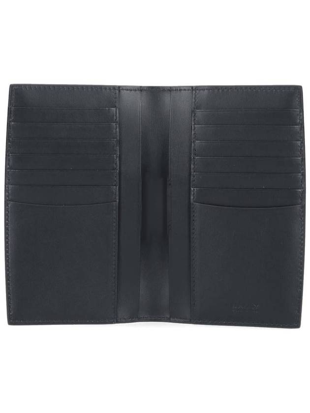 Logo Leather Bifold Wallet Black - BALLY - BALAAN 3