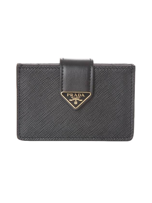 Saffiano Leather Card Wallet Black - PRADA - BALAAN 1