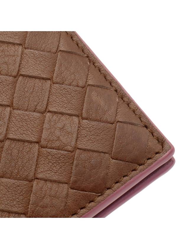 Brown Purple Intrecciato Weaving VN Folder Half Wallet 113993 - BOTTEGA VENETA - BALAAN 6