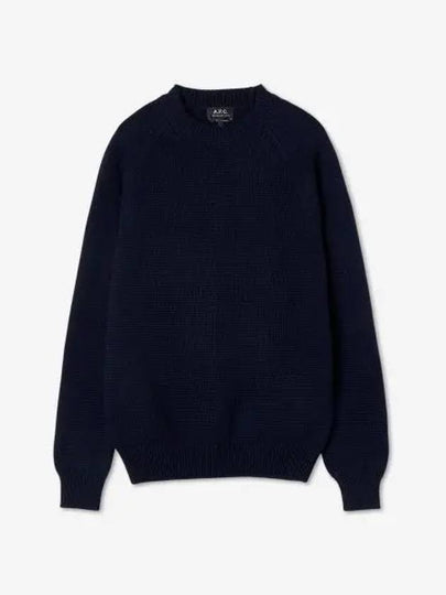 Pierre Lambswool Crew Knit Top Dark Navy Blue - A.P.C. - BALAAN 2