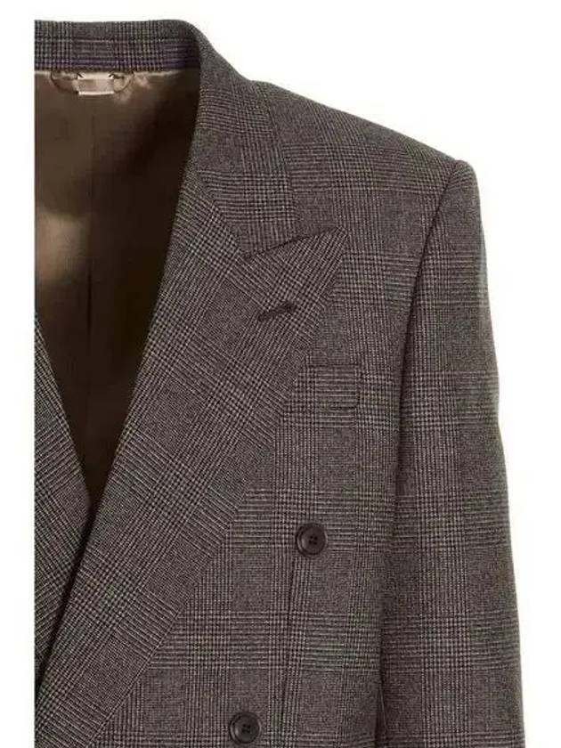 Prince of Wales Wool Jacket Black Brown - GUCCI - BALAAN 4