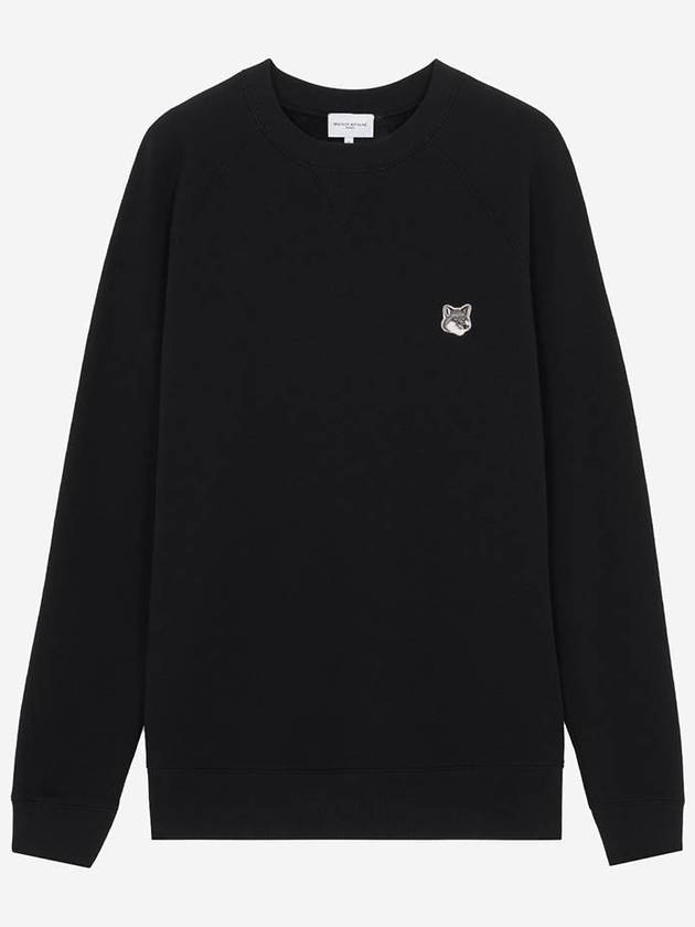 Grey Fox Head Patch Classic Sweatshirt Black - MAISON KITSUNE - BALAAN 2