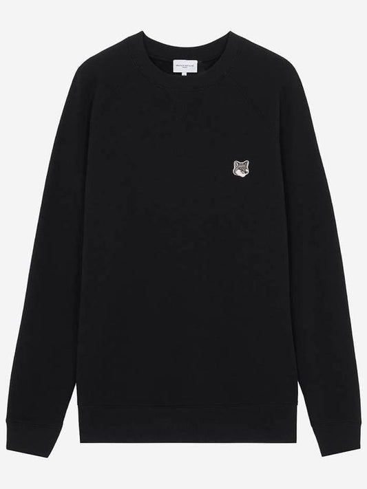 Grey Fox Head Patch Classic Sweatshirt Black - MAISON KITSUNE - BALAAN 2