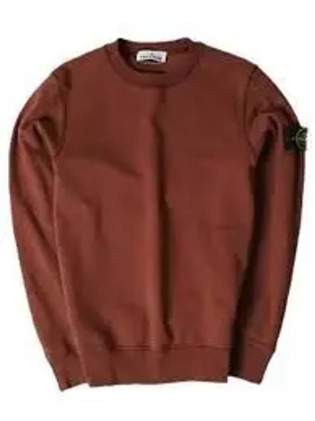 Compass Patch Crew Neck Sweatshirt Brick - STONE ISLAND - BALAAN 2