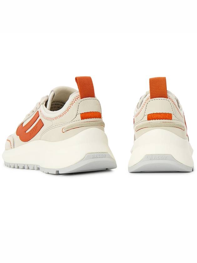 Darys Low-Top Sneakers Orange White - BALLY - BALAAN 7