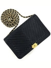 Gold Boy Caviar Chevron WOC Mini Bag Cross - CHANEL - BALAAN 7