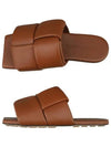 Bottega Veneta Intrecciato Patch Flat Mule Caramel - BOTTEGA VENETA - BALAAN 2