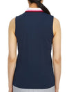 Women's Pleated Collar Silky Sleeveless Polo - G/FORE - BALAAN 5