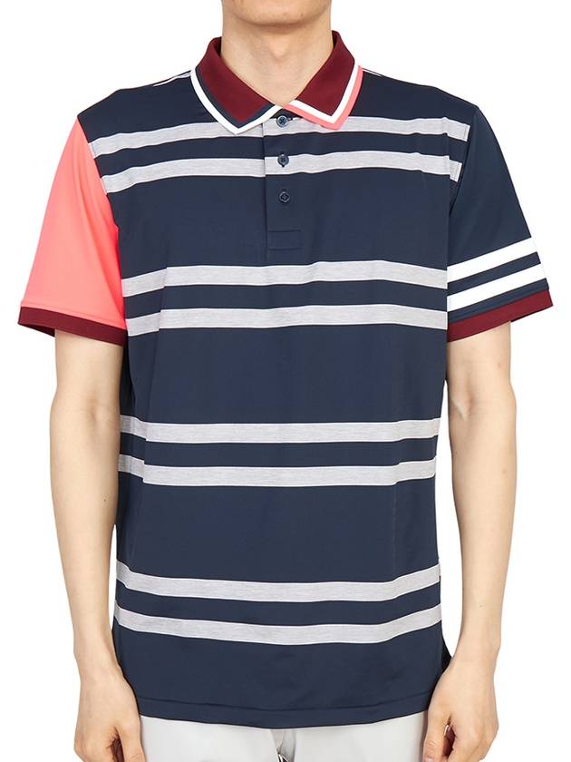 Golf VARIEGATED STRIPE POLO MF22K114 TWILIGHT Men's Barred Stripe Polo - G/FORE - BALAAN 2