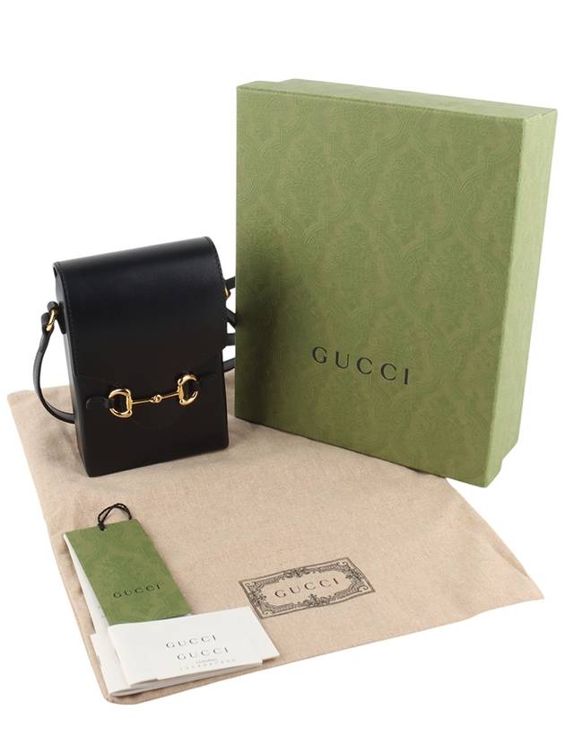 625615 Black Calfskin Horsebit 1955 Mini Cross Bag 34301 3 - GUCCI - BALAAN 8