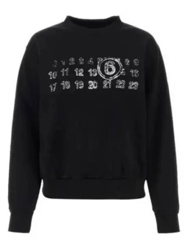 Number Print Sweatshirt Black - MAISON MARGIELA - BALAAN 2