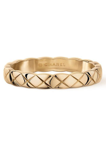 Coco Crush Quilted Motif Mini Ring Gold - CHANEL - BALAAN 1