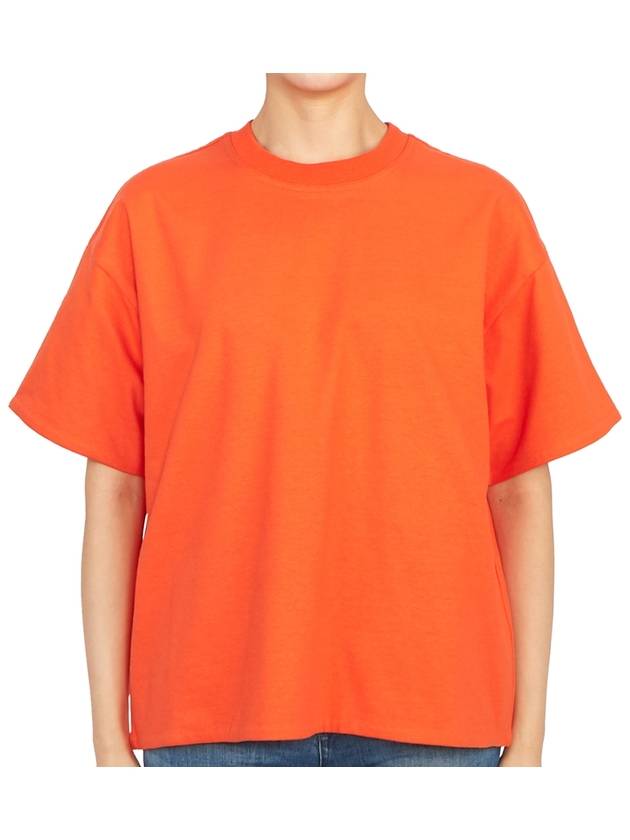 Double Layer Cotton Short Sleeve T-Shirt Orange - BOTTEGA VENETA - BALAAN 2