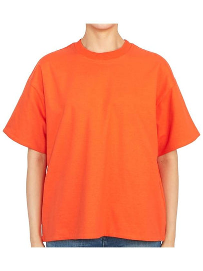 Double Layer Cotton Short Sleeve T-Shirt Orange - BOTTEGA VENETA - BALAAN 2