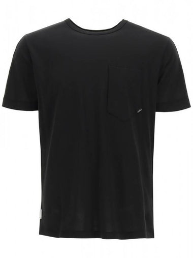 Shadow Project Back Printing Pocket Short Sleeve T-Shirt Black - STONE ISLAND - BALAAN 1