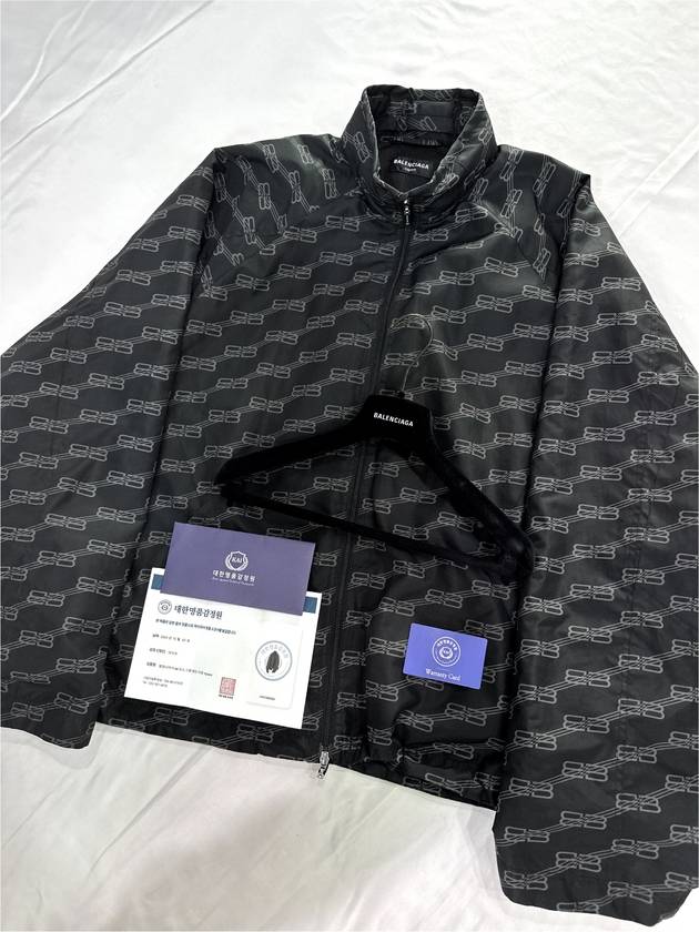 L Men s BB Logo Monogram Jacquard Windbreaker Jacket - BALENCIAGA - BALAAN 4