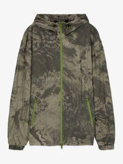 J-Warrett Nylon Printed Windbreaker Khaki - DIESEL - BALAAN 2