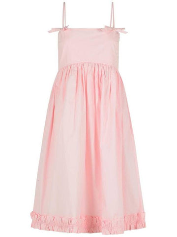 Ganni Pink Cotton Dress - GANNI - BALAAN 1