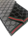 GG Two-Tone Wool Scarf Black - GUCCI - BALAAN 5