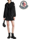 Fegeo Logo Patch Zip Up Hoodie Black - MONCLER - BALAAN 2