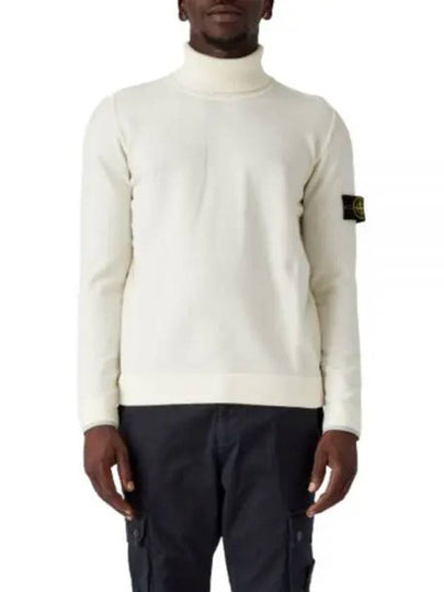 Wappen Patch Wool Turtleneck White - STONE ISLAND - BALAAN 2