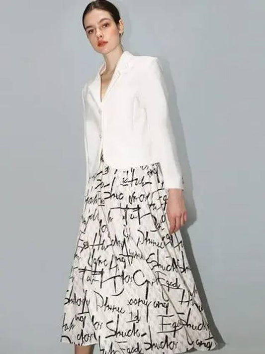 Lettering White Skirt Lettering White SK - DAMAGE MNEMONIC - BALAAN 1