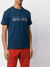 Logo Print Short Sleeve T-Shirt Navy - STONE ISLAND - BALAAN 5