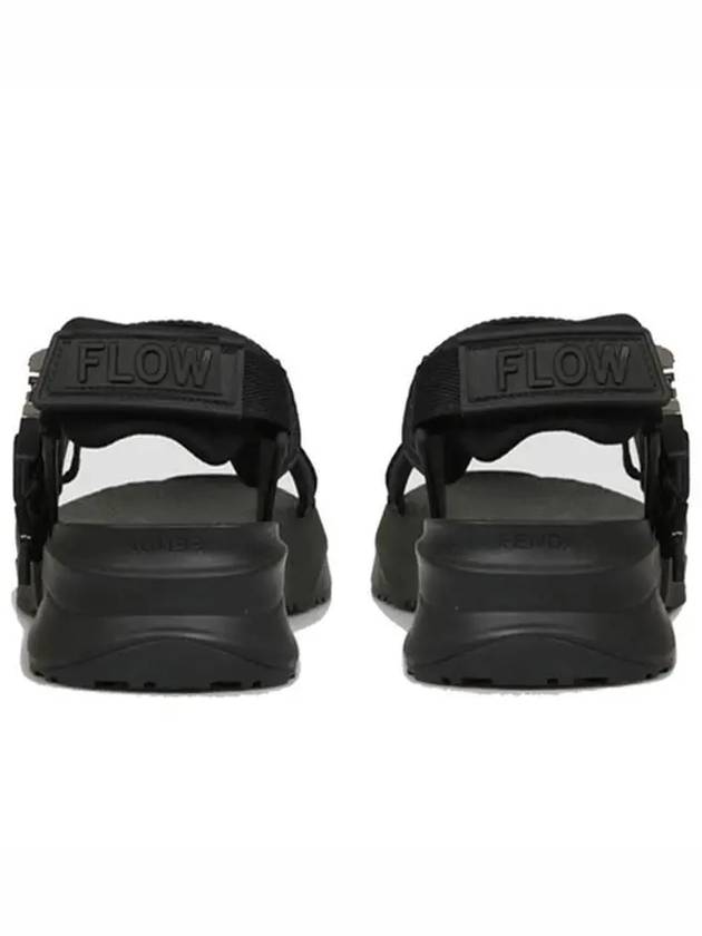 flow buckle sandals black - FENDI - BALAAN.