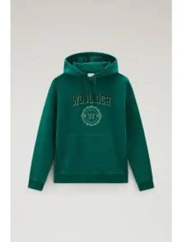 Organic Cotton Hoodie CFWOSW0212MRUT3290 6221 Logo Cotton Hoodie 926106 - WOOLRICH - BALAAN 1