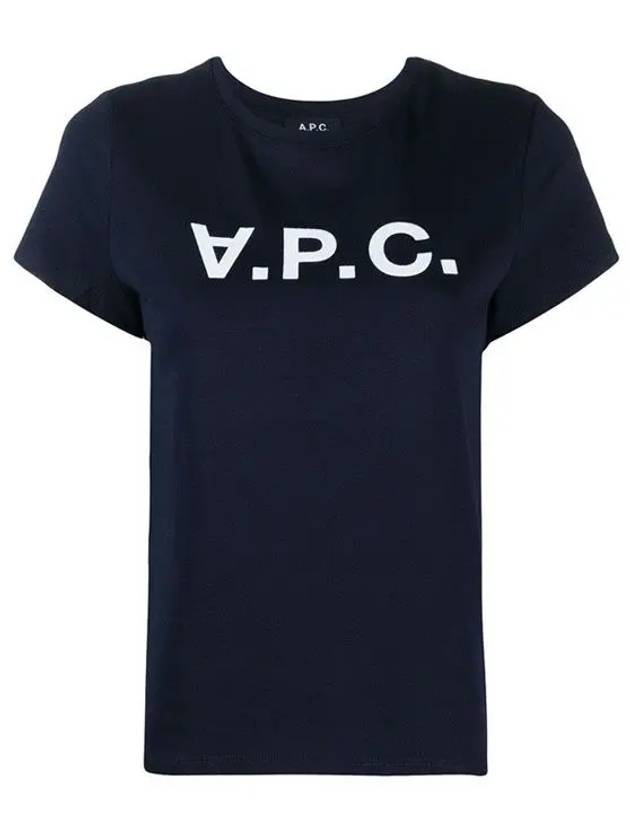 VPC Logo Organic Cotton Short Sleeve T-Shirt Navy - A.P.C. - BALAAN 2