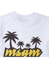 Tropical Logo Cotton Short Sleeve T-Shirt White - MSGM - BALAAN 8