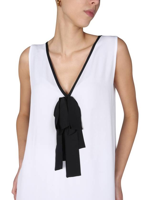 bow detail V-neck dress TPD272W3040000I407 - FABIANA FILIPPI - BALAAN 5