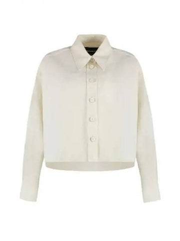 collar button up crop shirt - FABIANA FILIPPI - BALAAN 1