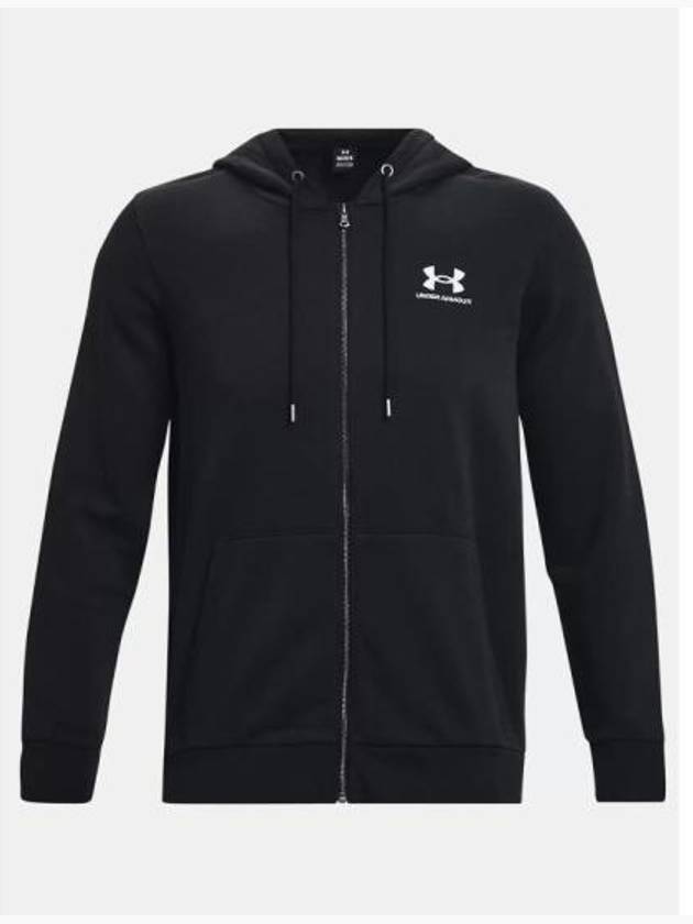 Essential Fleece Hooded Jacket Black - UNDER ARMOUR - BALAAN 2