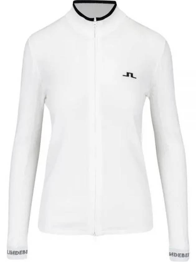 Almaida Full Zip Knit Top White - J.LINDEBERG - BALAAN 2