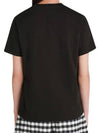 Tiger Logo Print Short Sleeve T-Shirt Black - KENZO - BALAAN 3