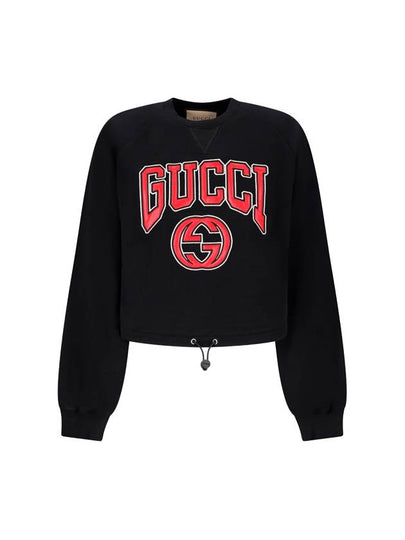 Jersey Embroidery Sweatshirt Black - GUCCI - BALAAN 2