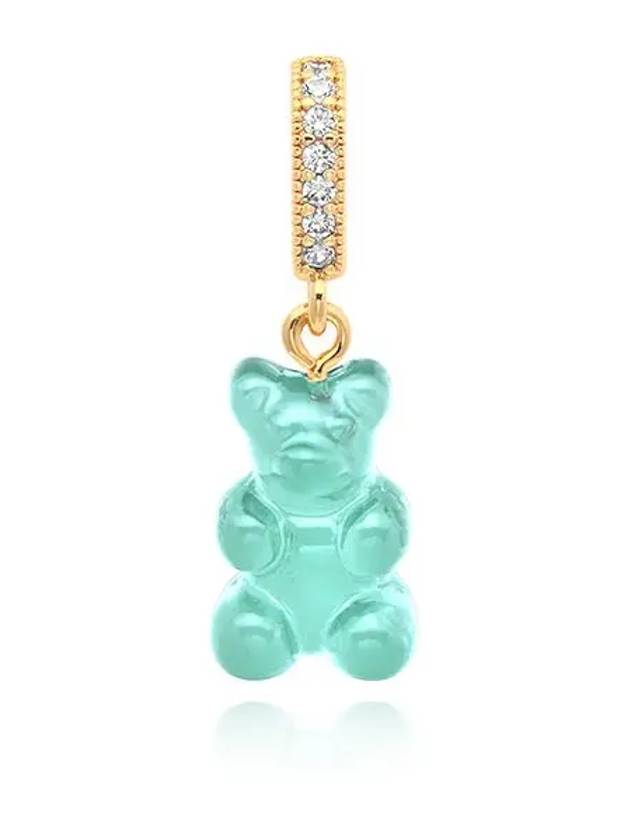 NOSTALGIA BEAR MEDITERRANEAN PAVE CONNECTOR Mediterrane gold pendant charm - CRYSTAL HAZE - BALAAN 5