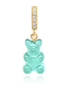 NOSTALGIA BEAR MEDITERRANEAN PAVE CONNECTOR Mediterrane gold pendant charm - CRYSTAL HAZE - BALAAN 3