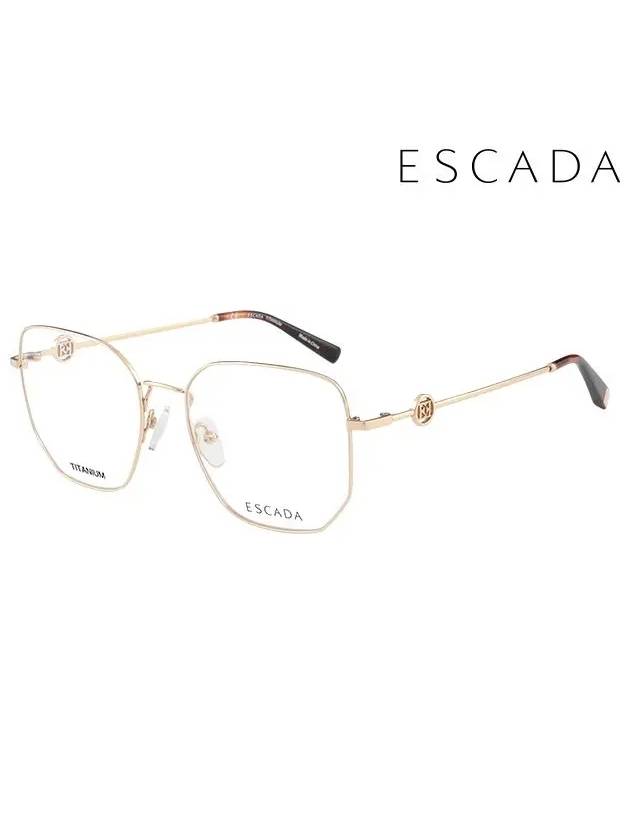 Glasses Frame VES B39F 0200 Square Titanium Men Women - ESCADA - BALAAN 2