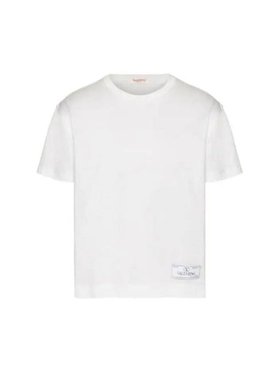 Logo Label Cotton Long Sleeve T-Shirt White - VALENTINO - BALAAN 2