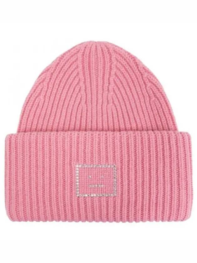 Face Applique Beanie Pink - ACNE STUDIOS - BALAAN 2