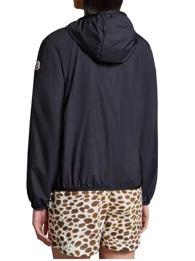 Fegeo Logo Patch Zip Up Hoodie Black - MONCLER - BALAAN 4