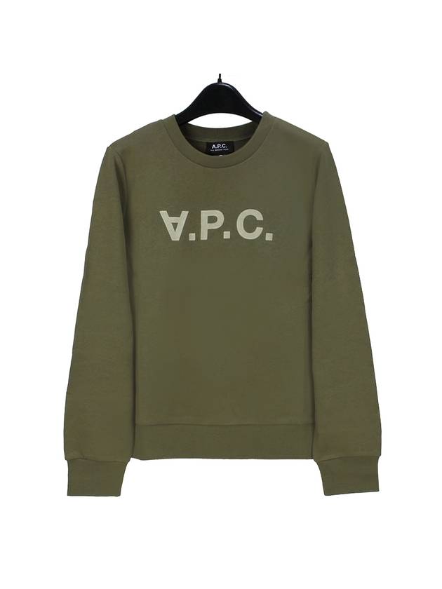 Women's VPC Logo Print Sweatshirt Green - A.P.C. - BALAAN 2