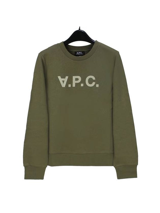 Women's VPC Logo Print Sweatshirt Green - A.P.C. - BALAAN 1