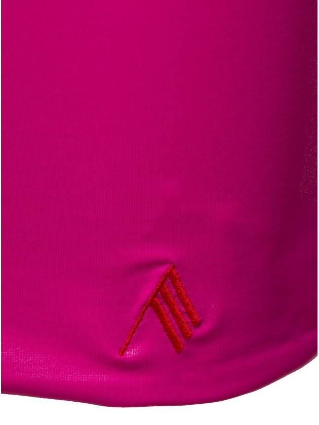 Metallic Sheen Skirt In Fuchsia Pink Technical Fabric Woman - THE ATTICO - BALAAN 3