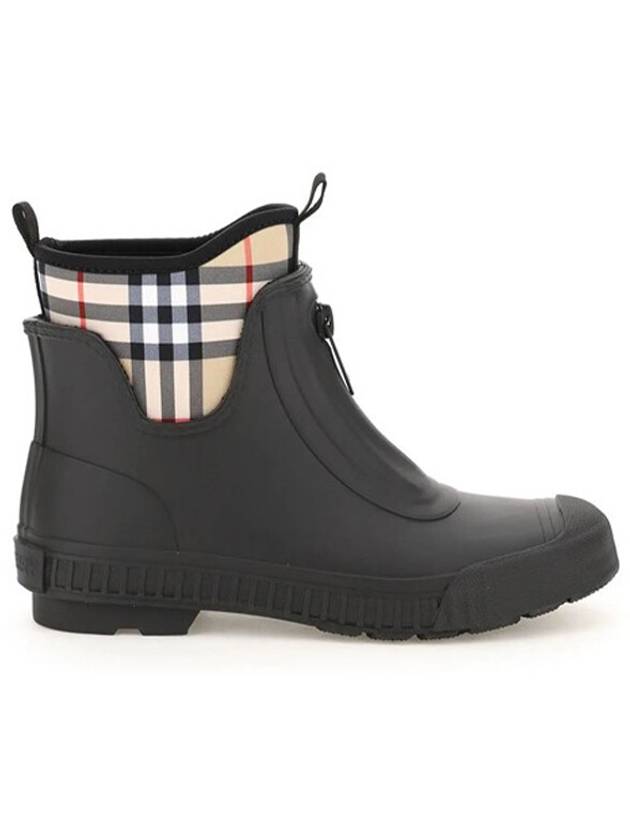 Vintage Check Neoprene Rubber Rain Boots Black Archive Beige - BURBERRY - BALAAN 2