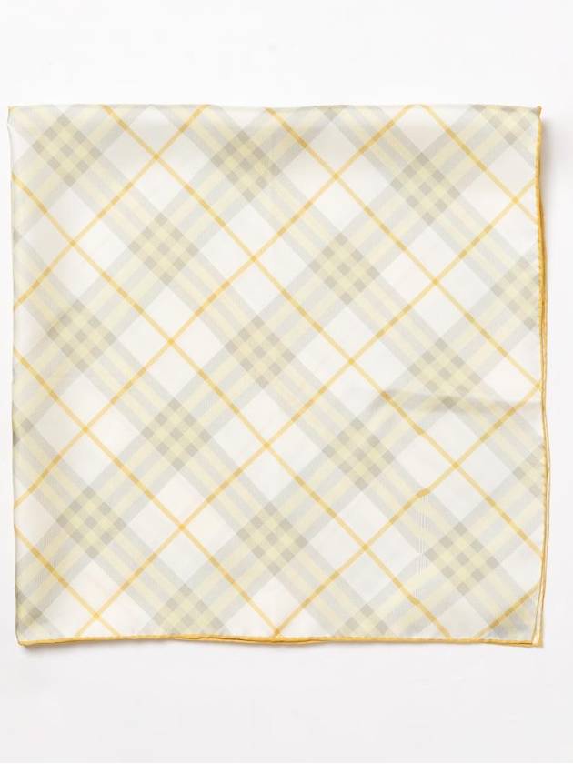 Checked Silk Scarf Wheat - BURBERRY - BALAAN 2