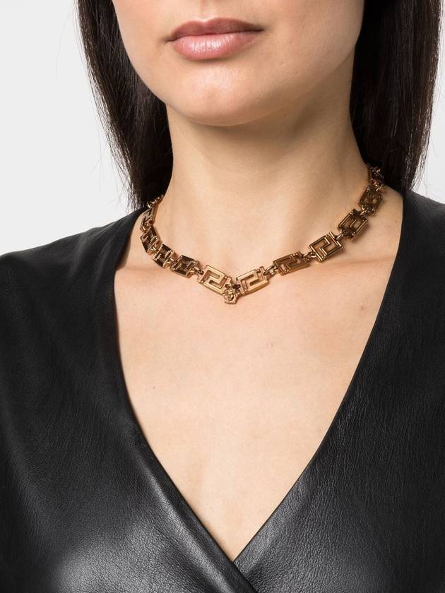 Medusa Chain Greca Necklace Gold - VERSACE - BALAAN 3